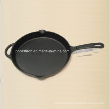 Preseasoned Cast Iron Frying Pan China Factory Size 30X4cm